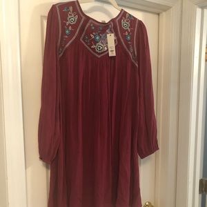 Boho dress NWT gel Blue Rain L